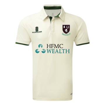 Ergo Cricket Shirt - Short Sleeve : Green Trim